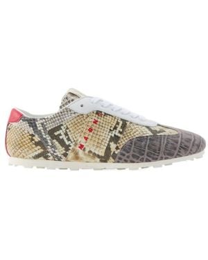 Marni Softy Soccer Round Toe Sneakers - White