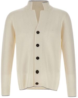 Eleventy Long-Sleeved Cardigan - White