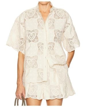 Zimmermann Wanderlust Broderie Shirt - White