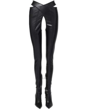 The Attico Faux-Leather Over-The-Knee Boots - Black