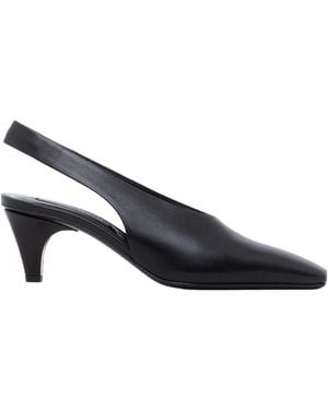 Giorgio Armani Decollete Shoe Leather Lining And Leather Sole - Blue