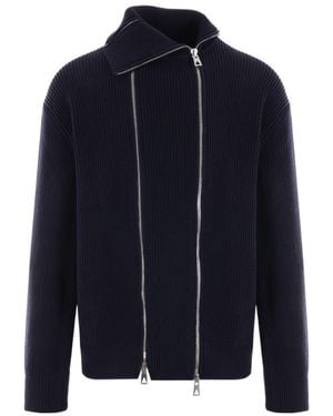 Bottega Veneta Double Zipped Cardigan - Blue