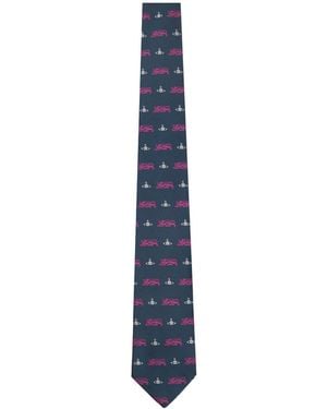 Vivienne Westwood Lion Tie - Blue