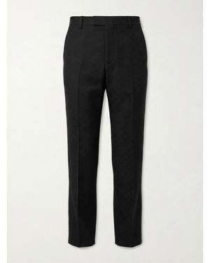 Gucci Gg Wool Pants - Black