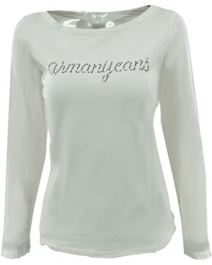 Armani Jeans Logo Long-Sleeved T-Shirt - Gray
