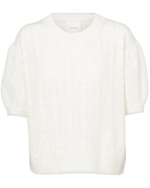 Lisa Yang Kenzie Cable-Knit Cashmere And Silk Jumper - White
