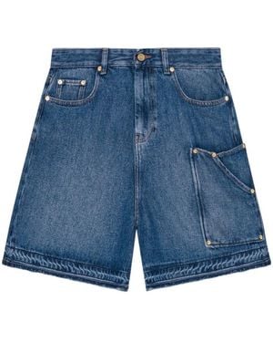 Ganni Light Denim Shorts - Blue
