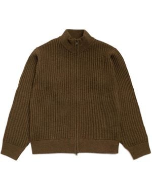 Stussy Lambs Wool Zip Sweater - Green
