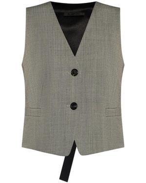 Helmut Lang Herringbone Vest - Grey
