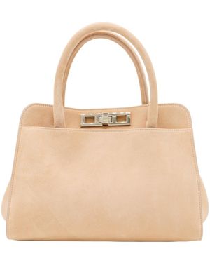 Fabiana Filippi Logo Embossed Tote Bag - Natural