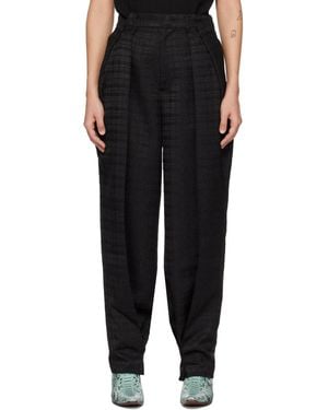 Adererror Belt Loop Zipper Casual Trousers - Black