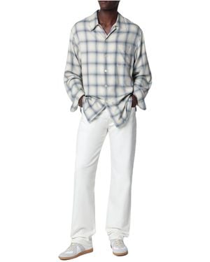 Jeanerica Logo-Patch Straight-Leg Jeans - White