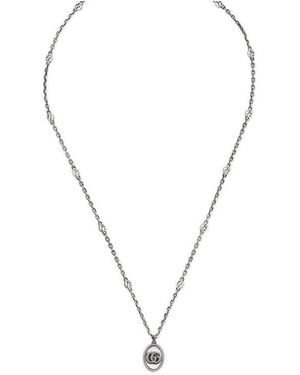 Gucci Vintage Sterling Oval Necklace - Natural