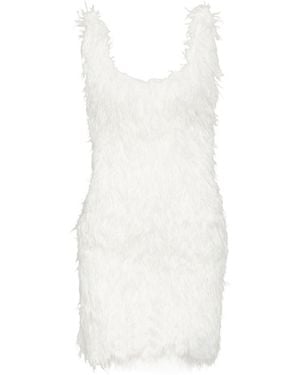 Coperni Feather Mini Dress - White