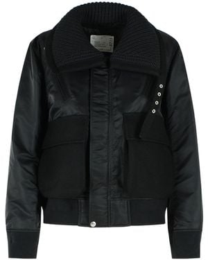 Sacai Patch Pocket Bomber Jacket - Black