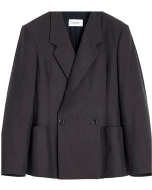 Lemaire Long-Sleeved Double-Breasted Blazer - Black