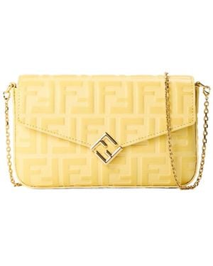 Fendi Chain Wallet - Yellow