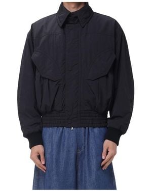 Dries Van Noten Long-Sleeved Bomber Jacket - Blue