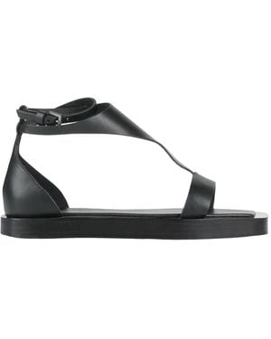 Max Mara Leather Sandals - Black