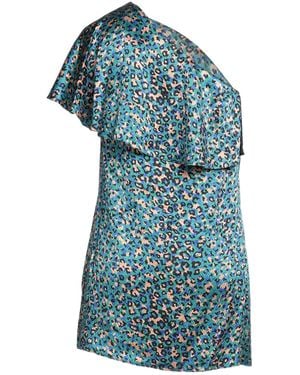 Saint Laurent One-Shoulder Dress - Blue