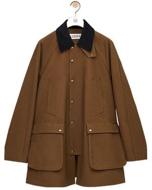 Loewe Anagram-Logo Belted Cotton Jacket - Brown