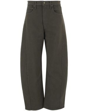 Mother High-Rise Wide-Leg Jeans - Grey