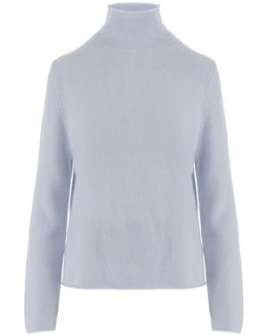 Allude Cashmere Turtleneck Knitted Sweater - Blue