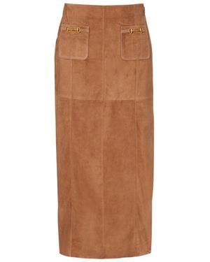 RIXO London Pocket Detail Skirts - Brown
