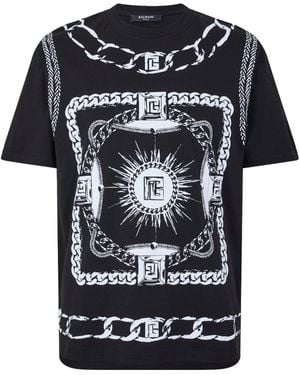Balmain Sleeve Tee Decorated - Black