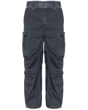 DIESEL Multi-Pocket Zip-Detail Cargo Trousers - Blue