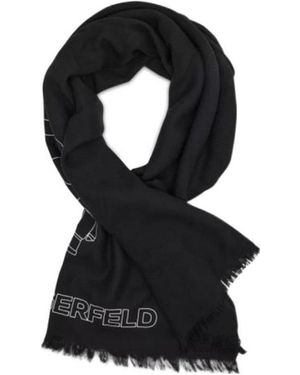Karl Lagerfeld Printed Scarf - Black