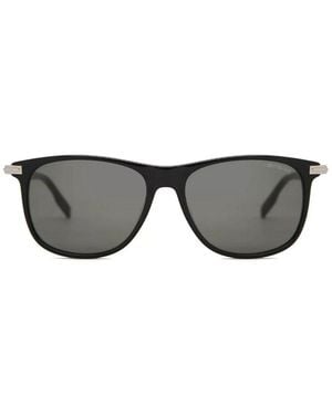 Montblanc Logo-Plaque Square-Frame Sunglasses - Gray