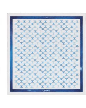 Celine Square Scarf - Blue