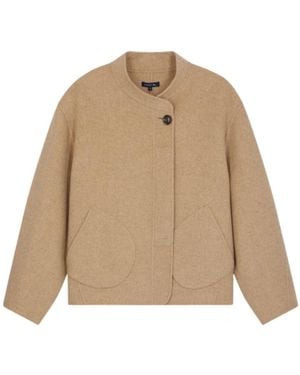 Soeur Double-Faced Wool Short Coat - Natural