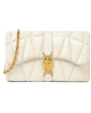 Versace Kleio Quilted Mini Crossbody Bag - Natural