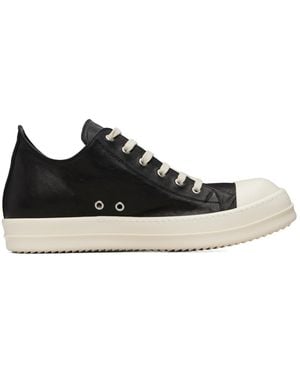 Rick Owens Lace-Up Low-Top Casual Trainers - Black