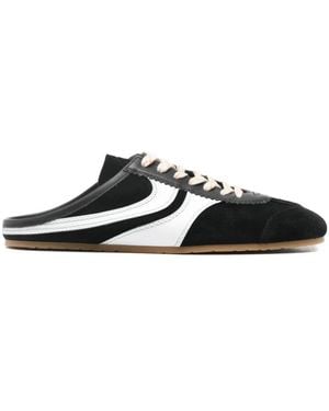 Dries Van Noten Suede Trainer Mules - Black