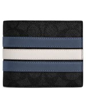 COACH Striped Wallet - Blue