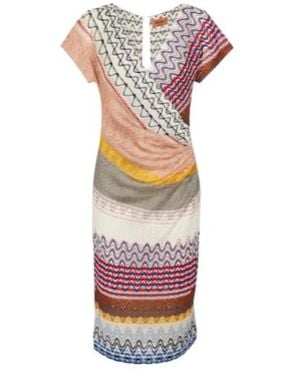 Missoni Zig-Zag Knit Midi Dress - Pink