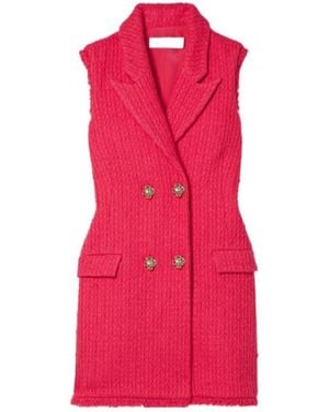 Oscar de la Renta Edge-Ground Tweed Mini Dress - Pink