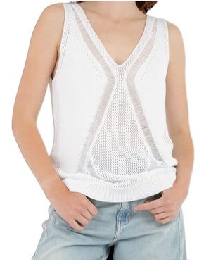 BOSS Pointelle-Knit Sweater - White
