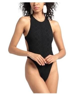 Saint Laurent Onsolid-Color One-Piece Swimsuit - Black