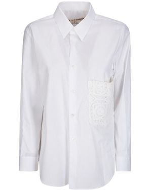 Comme des Garçons Comme Des Garçons Laced Pocket Blouse - White