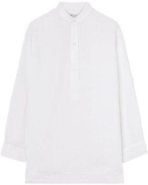 Loro Piana Slub-Texture Linen Shirt - White
