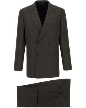Brioni Long-Sleeved Blazer And Trousers Set - Black