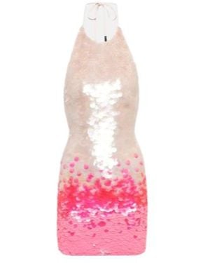David Koma Gradient Sequin Minidress - Pink