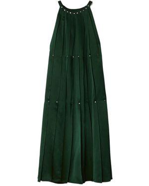 Burberry Studded Satin Dress - Green