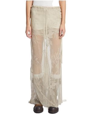 Ann Demeulemeester Sheila Long Bias Skirt - Natural