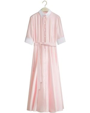 Dior Iviera Mid-Length Belted Shirtdress - Pink