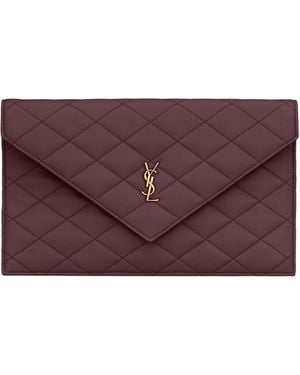 Saint Laurent Paris Pouch - Purple